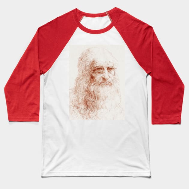 Portrait of Da Vinci Baseball T-Shirt by Drmb